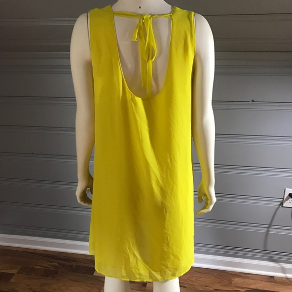 Yellow Chiffon Summer Dress - Picture 2 of 3